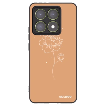 Picasee crna silikonska maskica za Xiaomi 14T - Peonies