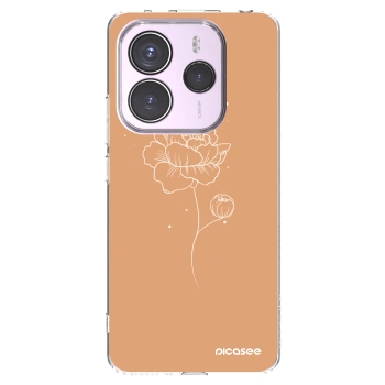 Picasee silikonska prozirna maskica za Xiaomi Redmi Note 14 5G - Peonies