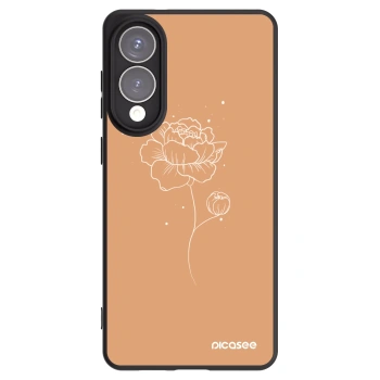 Picasee crna silikonska maskica za Samsung Galaxy S25 Edge 5G - Peonies