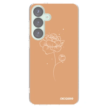 Picasee silikonska prozirna maskica za Samsung Galaxy S25+ 5G - Peonies