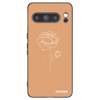 Picasee crna silikonska maskica za Google Pixel 8 Pro - Peonies