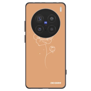 Picasee crna silikonska maskica za Vivo X200 Pro - Peonies