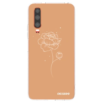 Picasee silikonska prozirna maskica za Huawei P30 - Peonies