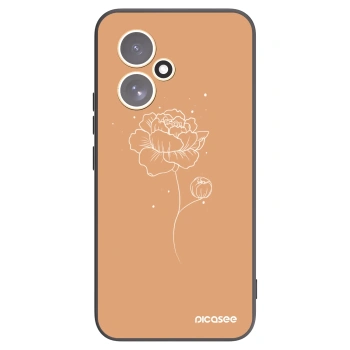 Picasee crna silikonska maskica za Honor 400 5G - Peonies