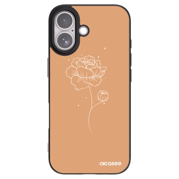Picasee crna silikonska maskica za Apple iPhone 17 - Peonies