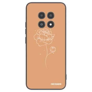 Picasee crna silikonska maskica za Realme 12X - Peonies