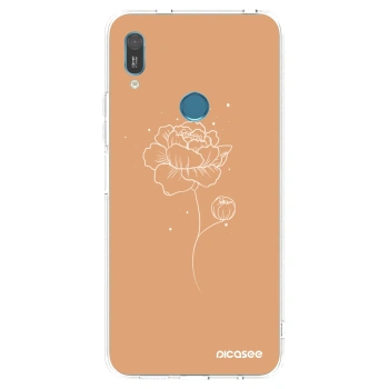 Picasee silikonska prozirna maskica za Huawei Y6 2019 - Peonies