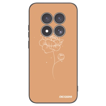 Picasee crna silikonska maskica za Xiaomi Redmi Note 15 Pro 4G - Peonies