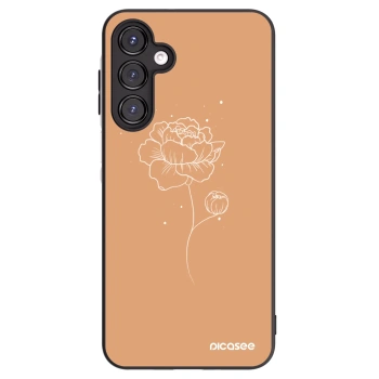 Picasee crna silikonska maskica za Samsung Galaxy A16 4G - Peonies