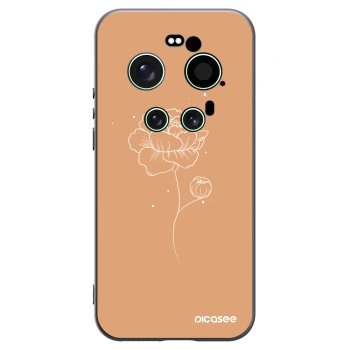 Picasee crna silikonska maskica za Xiaomi 17 Ultra - Peonies