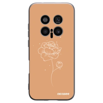 Picasee crna silikonska maskica za Honor Magic8 Pro 5G - Peonies
