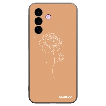 Picasee crna silikonska maskica za Samsung Galaxy A57 5G - Peonies
