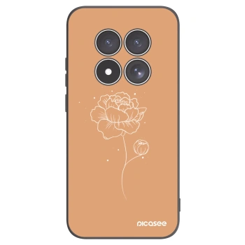 Picasee crna silikonska maskica za Xiaomi Redmi Note 15 Pro 5G - Peonies