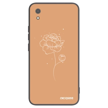 Picasee crna silikonska maskica za Xiaomi Redmi 7A - Peonies