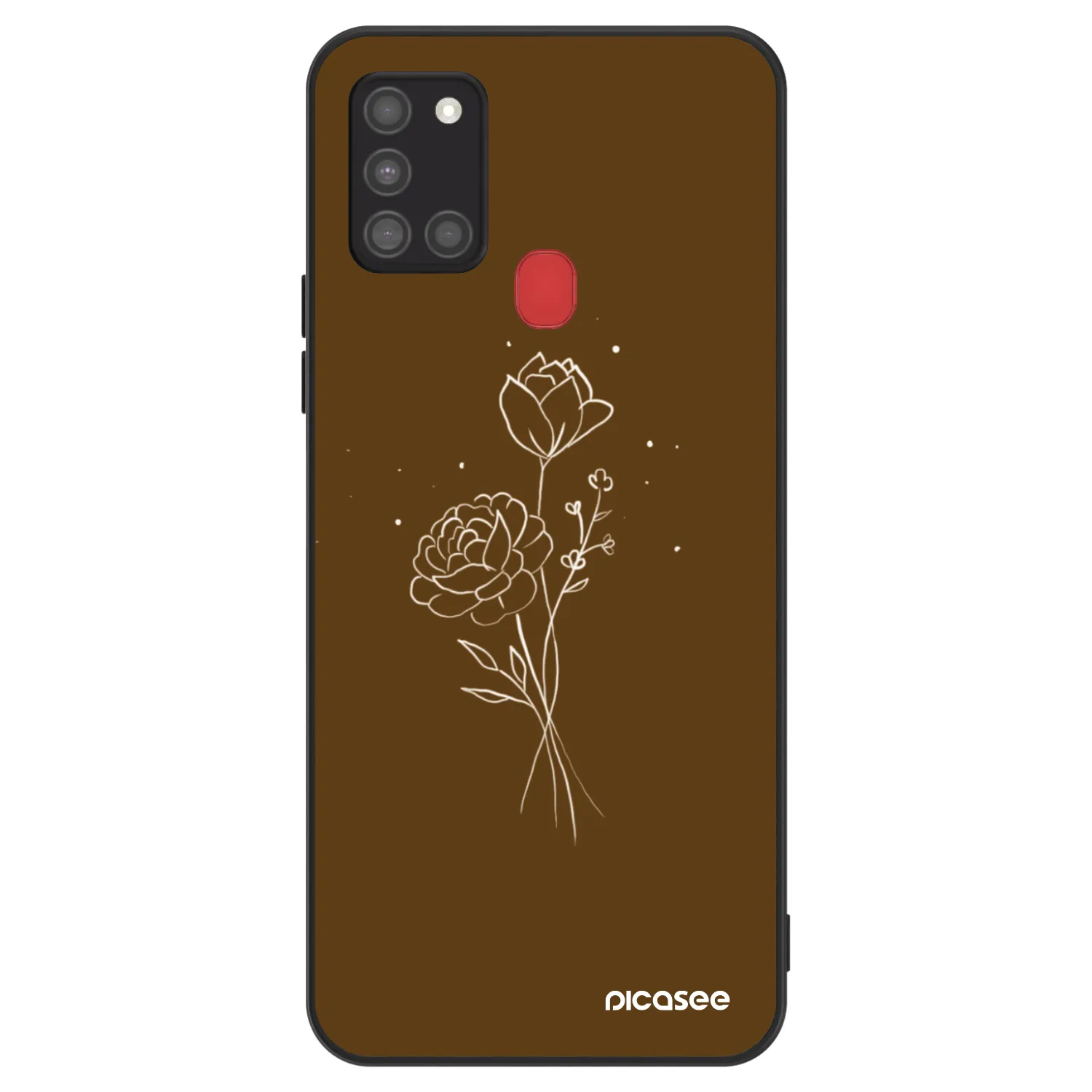 Picasee ULTIMATE CASE za Samsung Galaxy A21s - Brown flowers