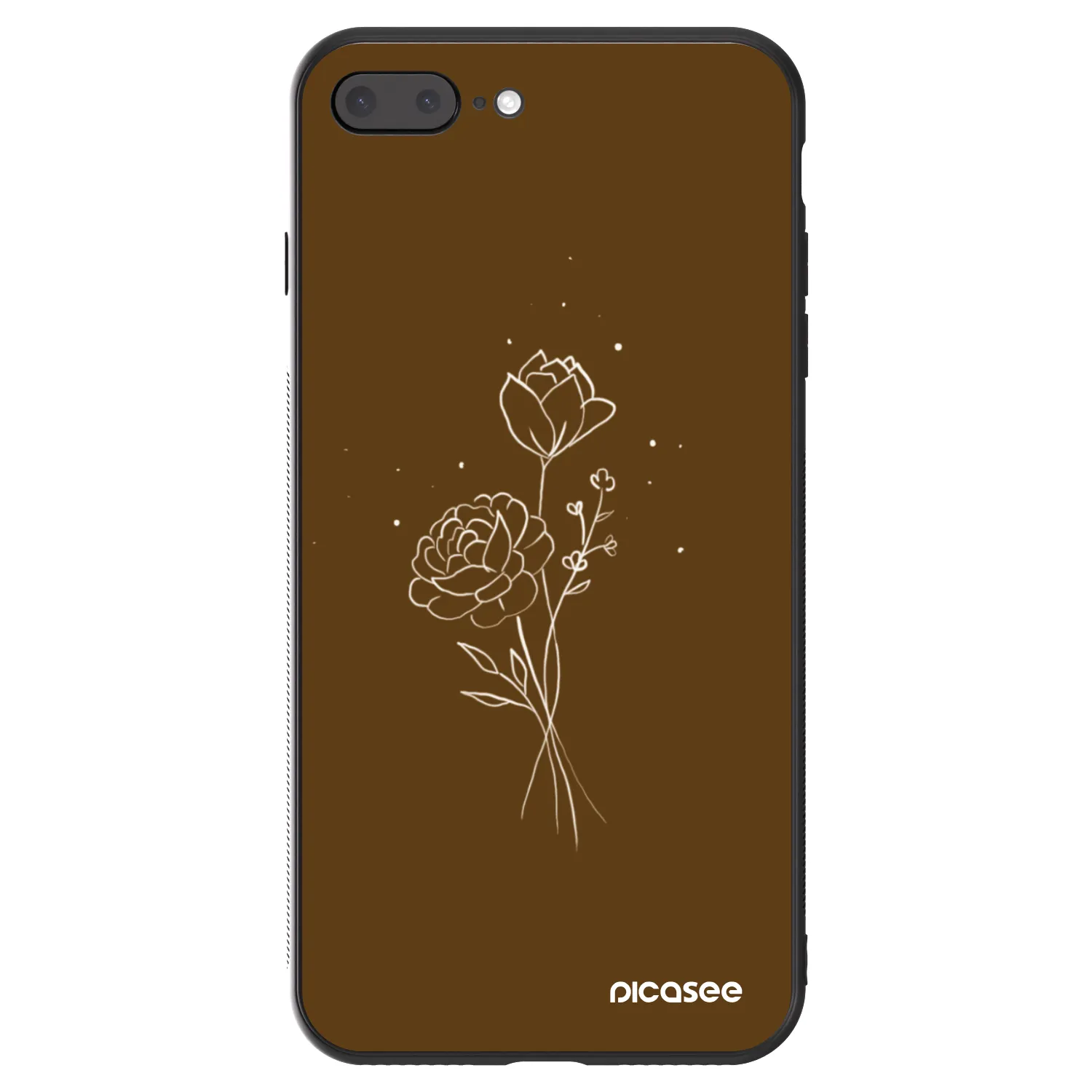 Picasee ULTIMATE CASE za Apple iPhone 7 Plus - Brown flowers