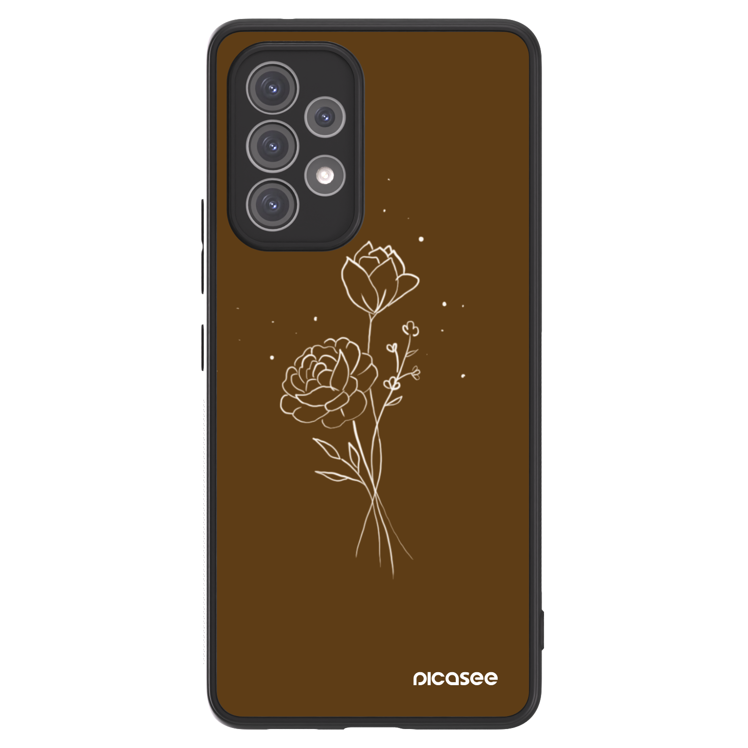 Picasee ULTIMATE CASE za Samsung Galaxy A52 5G A525F - Brown flowers