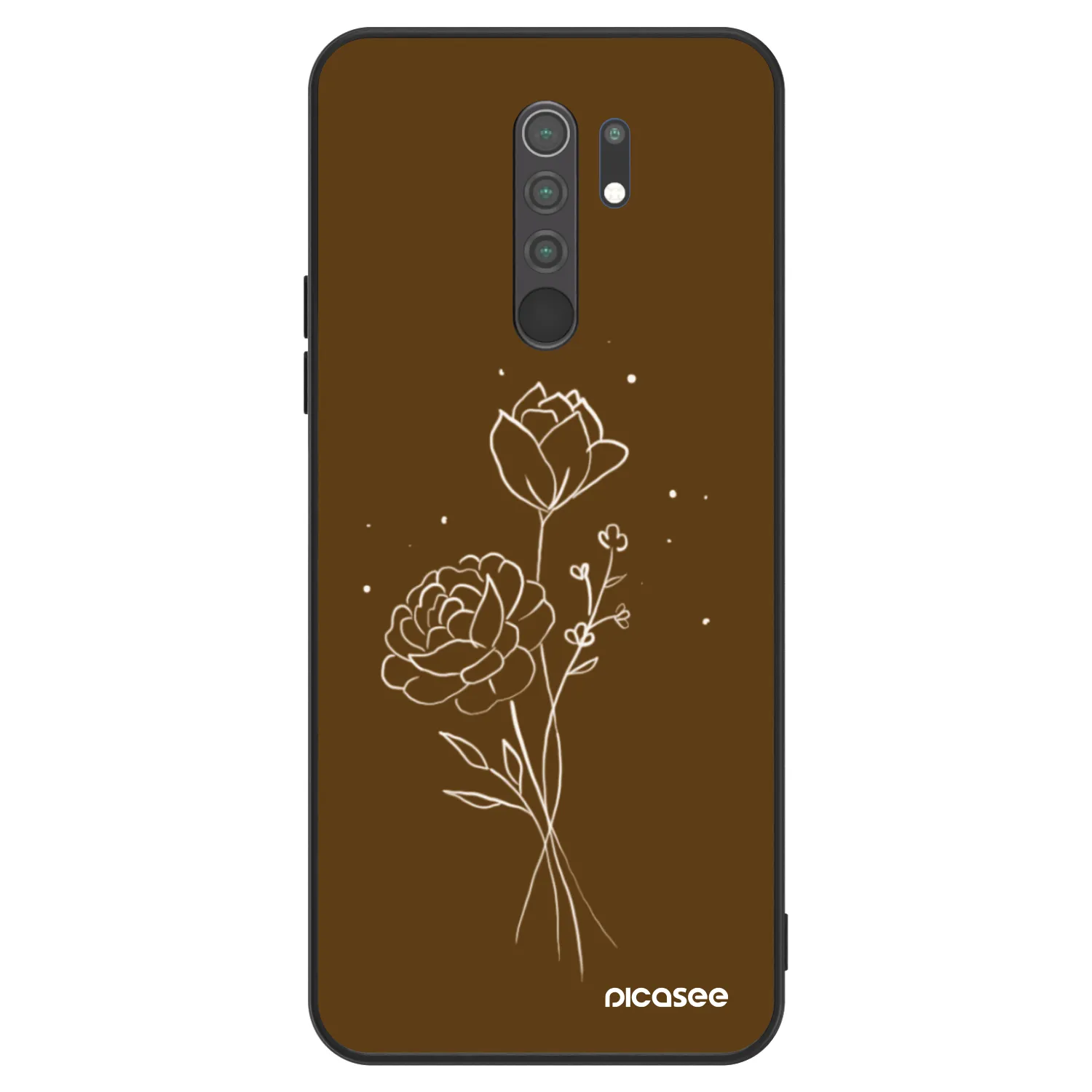 Picasee ULTIMATE CASE za Xiaomi Redmi 9 - Brown flowers