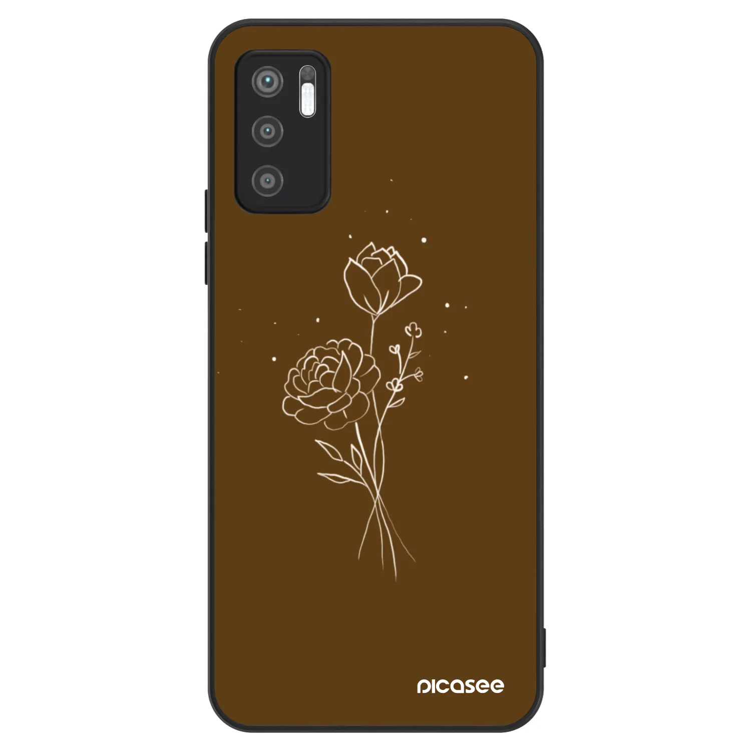 Picasee ULTIMATE CASE za Xiaomi Redmi Note 10 5G - Brown flowers