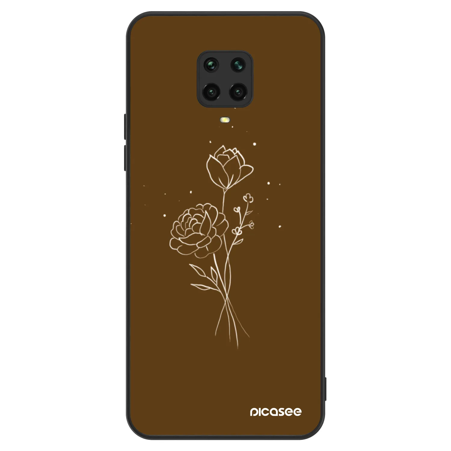 Picasee ULTIMATE CASE za Xiaomi Redmi Note 9S - Brown flowers
