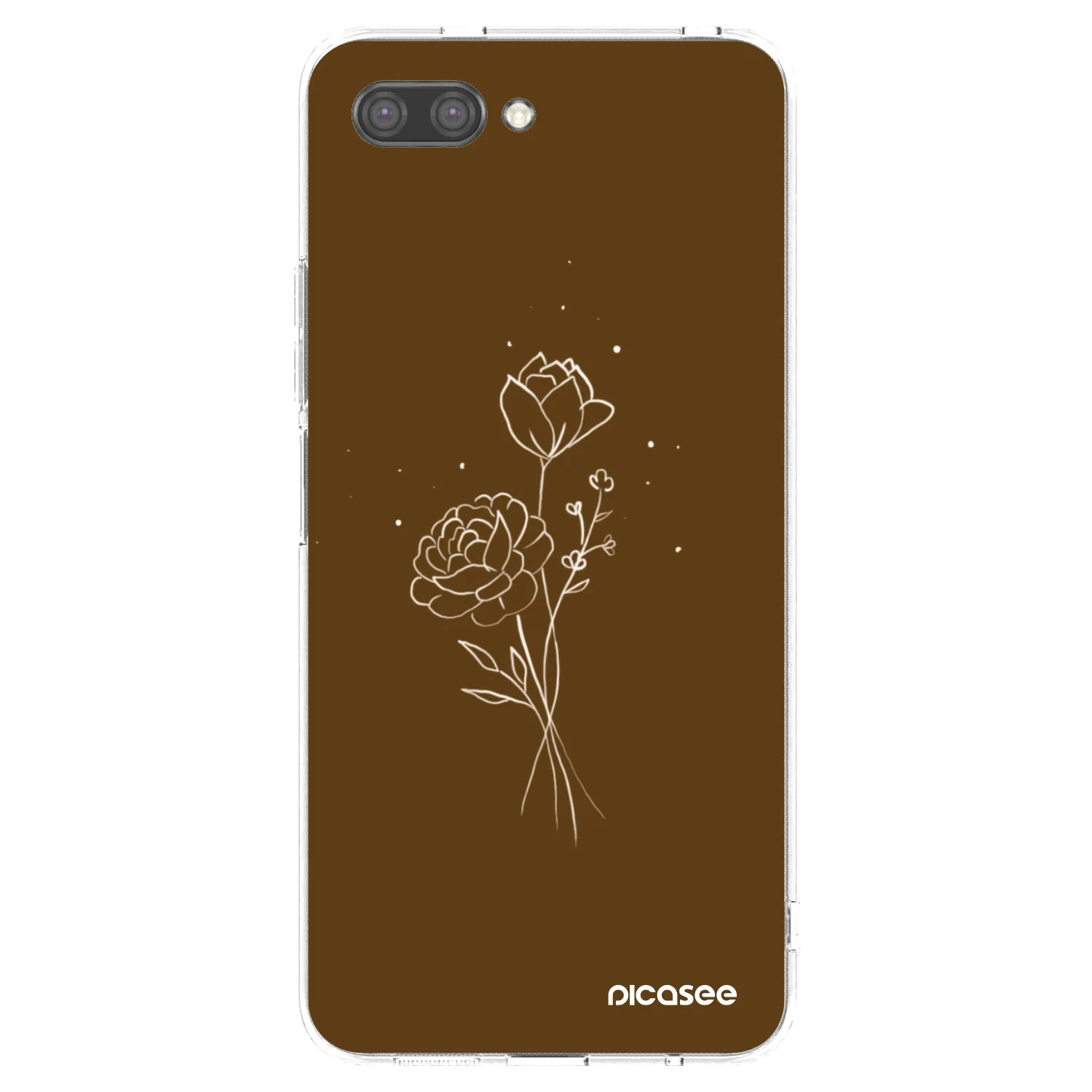 Picasee silikonska prozirna maskica za Honor 10 - Brown flowers
