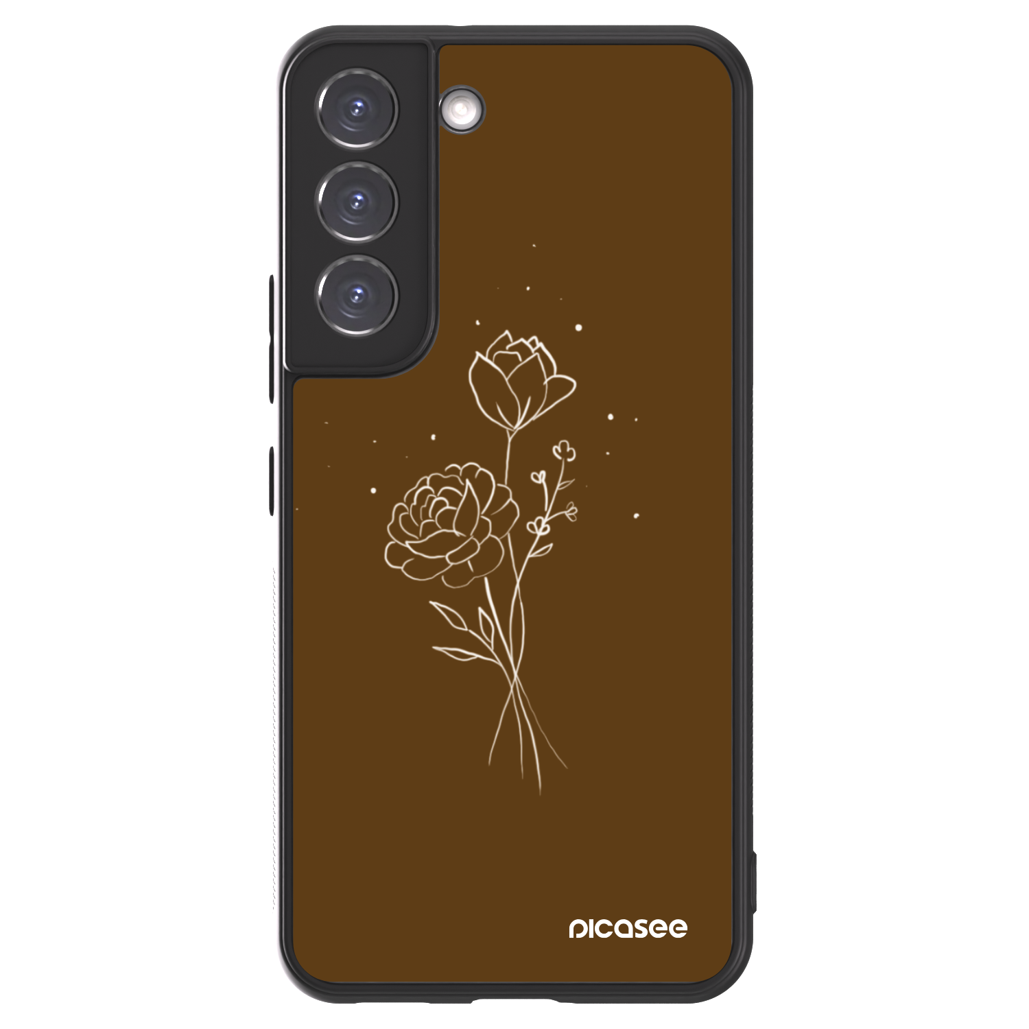 Picasee ULTIMATE CASE za Samsung Galaxy S22 5G - Brown flowers
