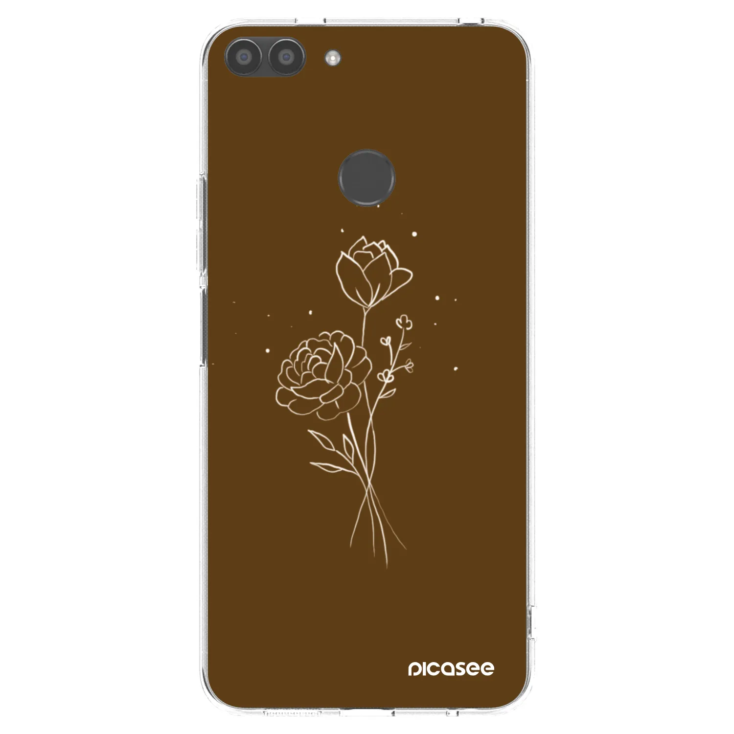 Picasee silikonska prozirna maskica za Huawei P Smart - Brown flowers