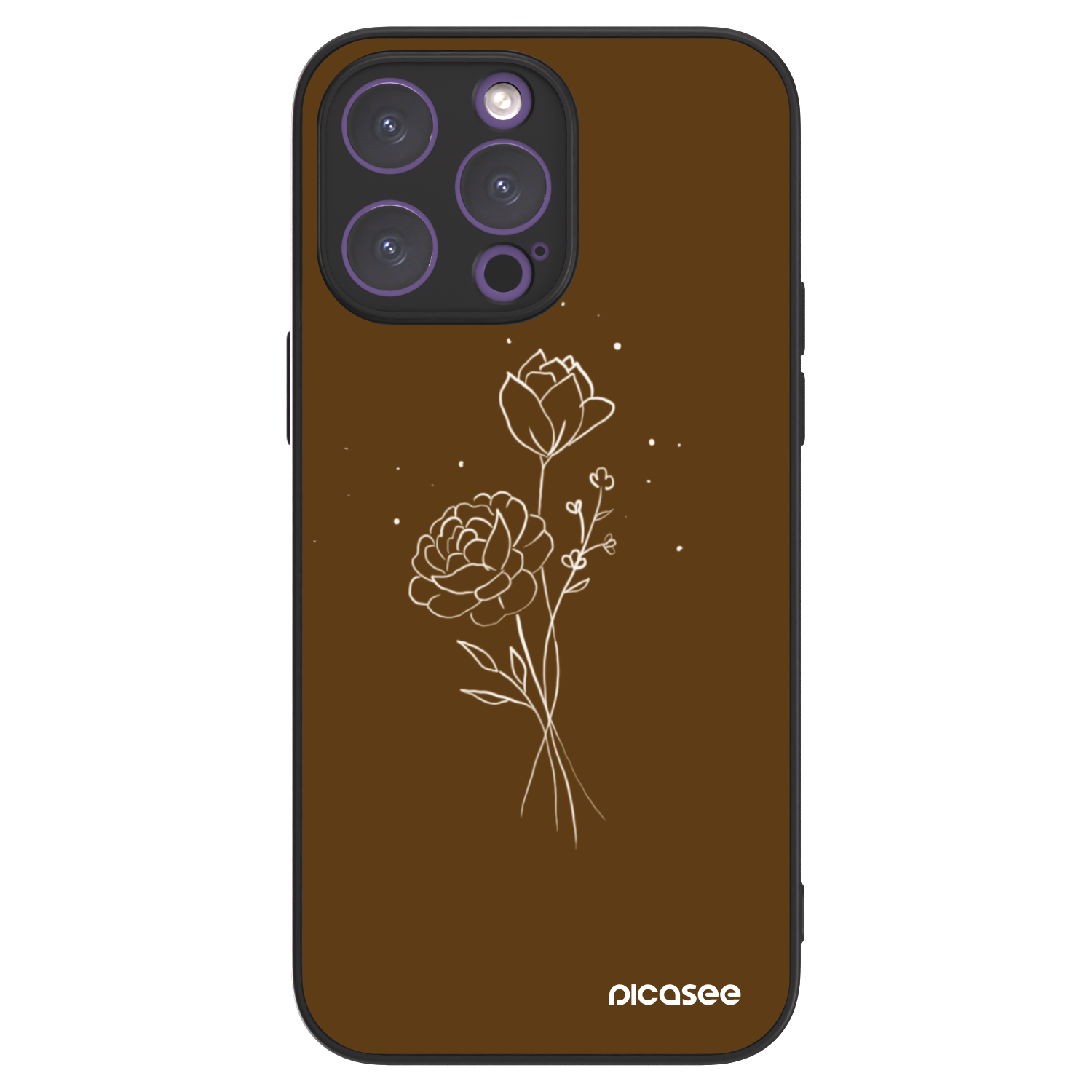 Picasee ULTIMATE CASE za Apple iPhone 14 Pro Max - Brown flowers