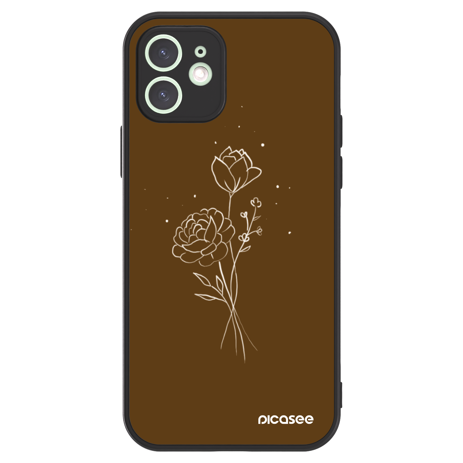 Picasee ULTIMATE CASE MagSafe za Apple iPhone 12 - Brown flowers