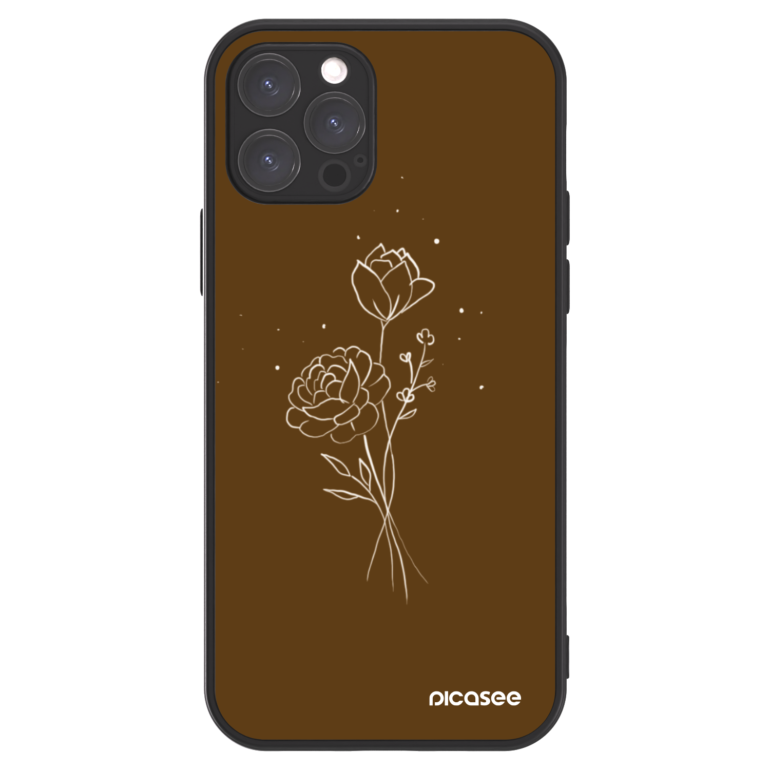 Picasee ULTIMATE CASE MagSafe za Apple iPhone 12 Pro - Brown flowers
