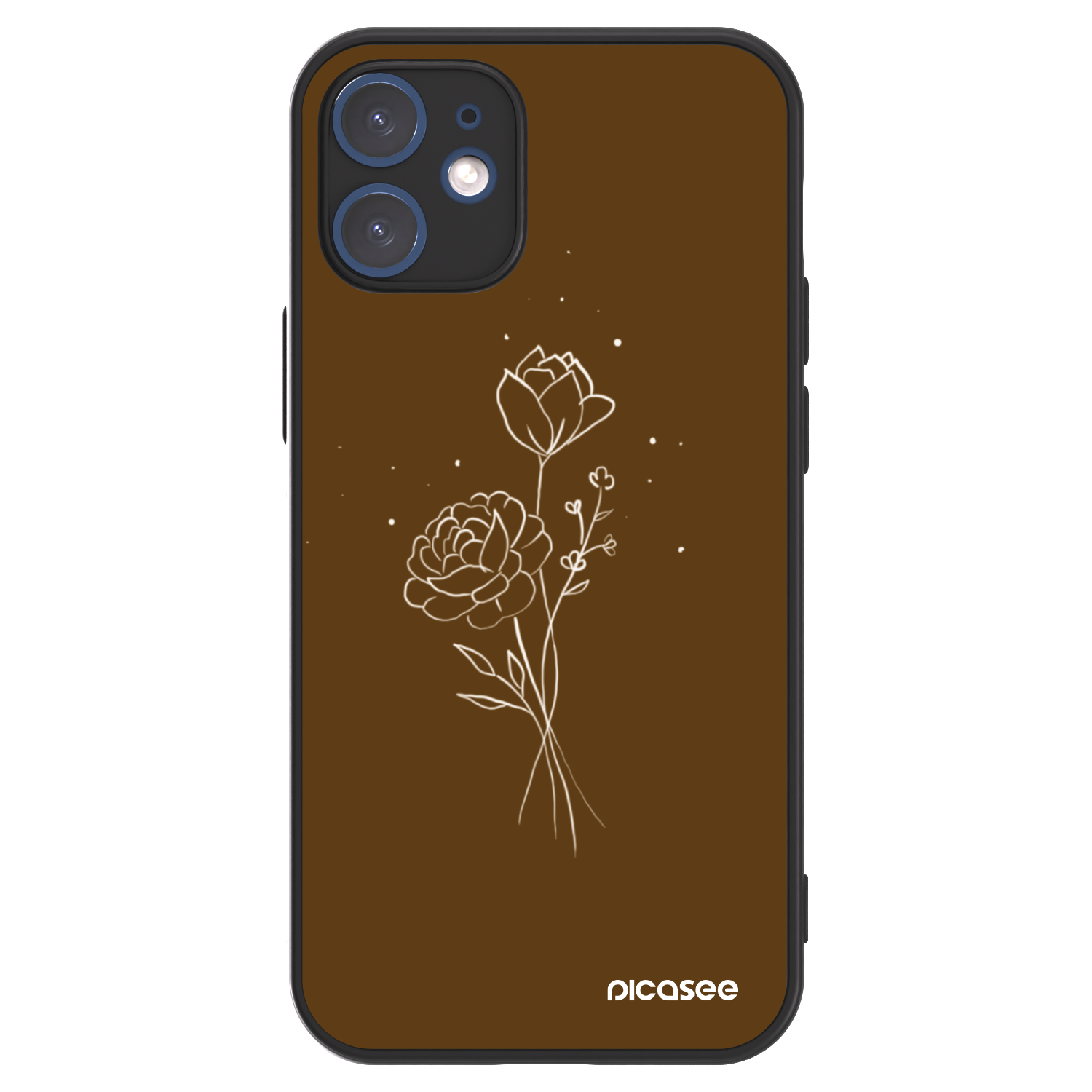 Picasee ULTIMATE CASE MagSafe za Apple iPhone 12 mini - Brown flowers