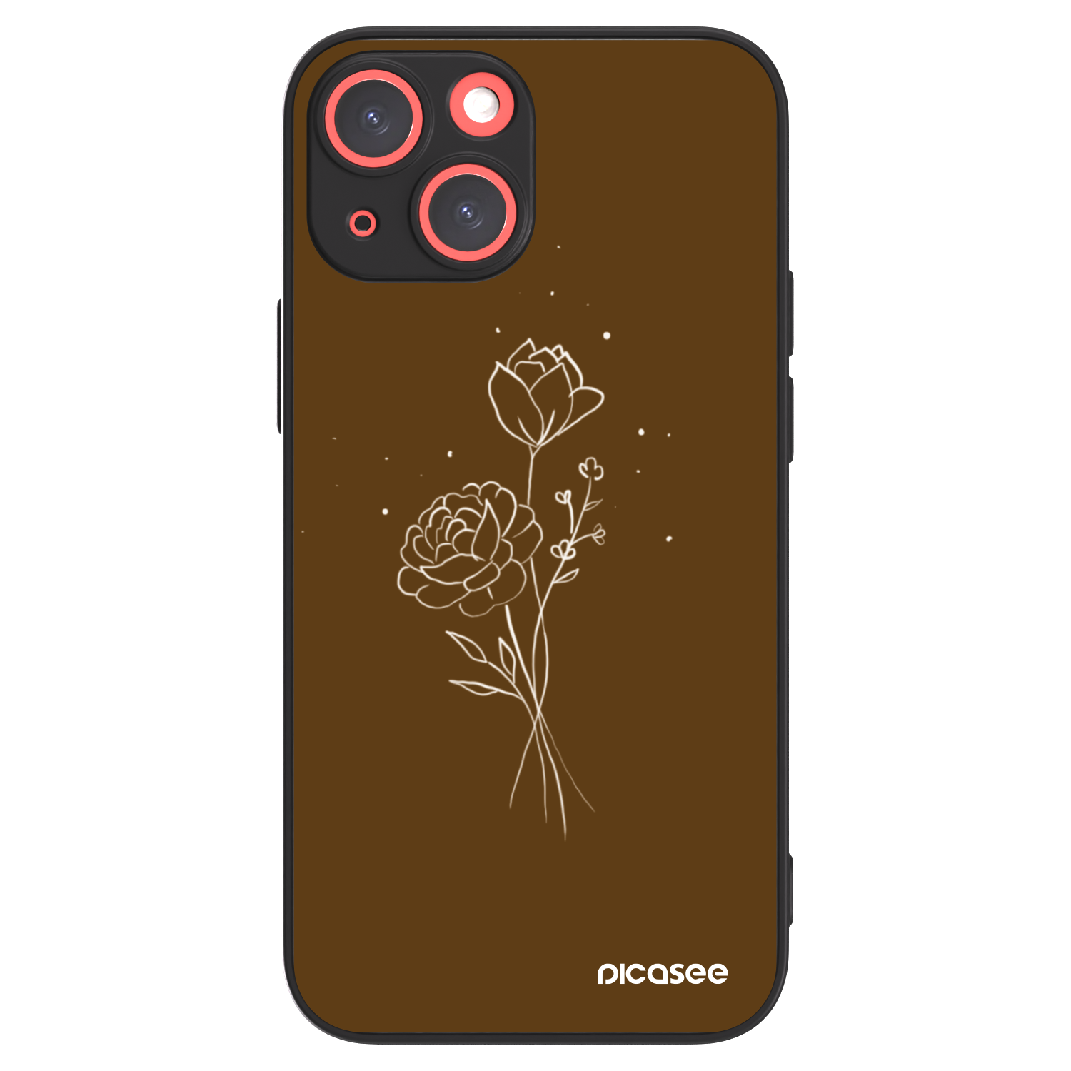 Picasee ULTIMATE CASE MagSafe za Apple iPhone 13 mini - Brown flowers