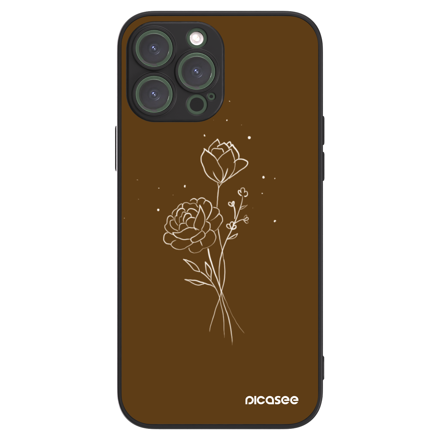 Picasee ULTIMATE CASE MagSafe za Apple iPhone 13 Pro Max - Brown flowers