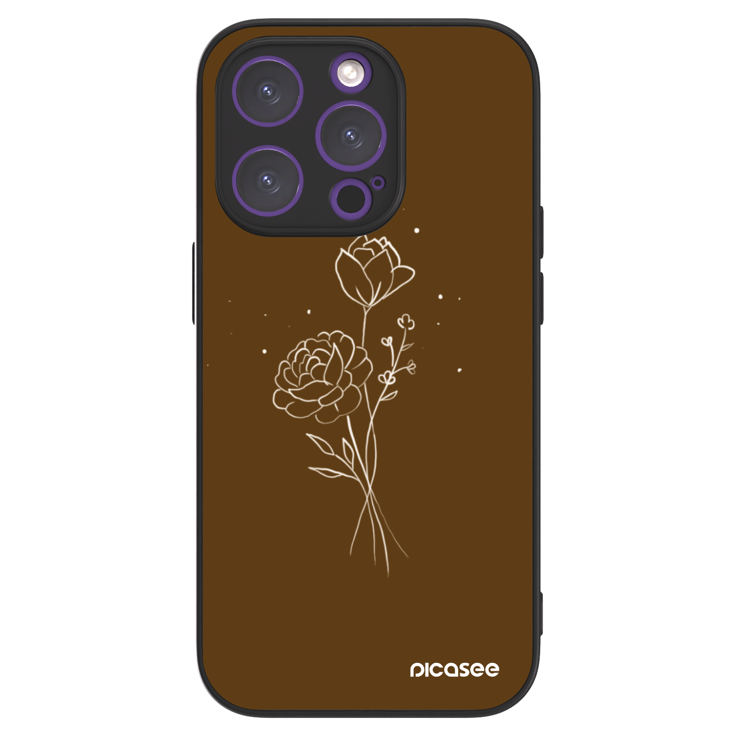 Picasee ULTIMATE CASE MagSafe za Apple iPhone 14 Pro - Brown flowers