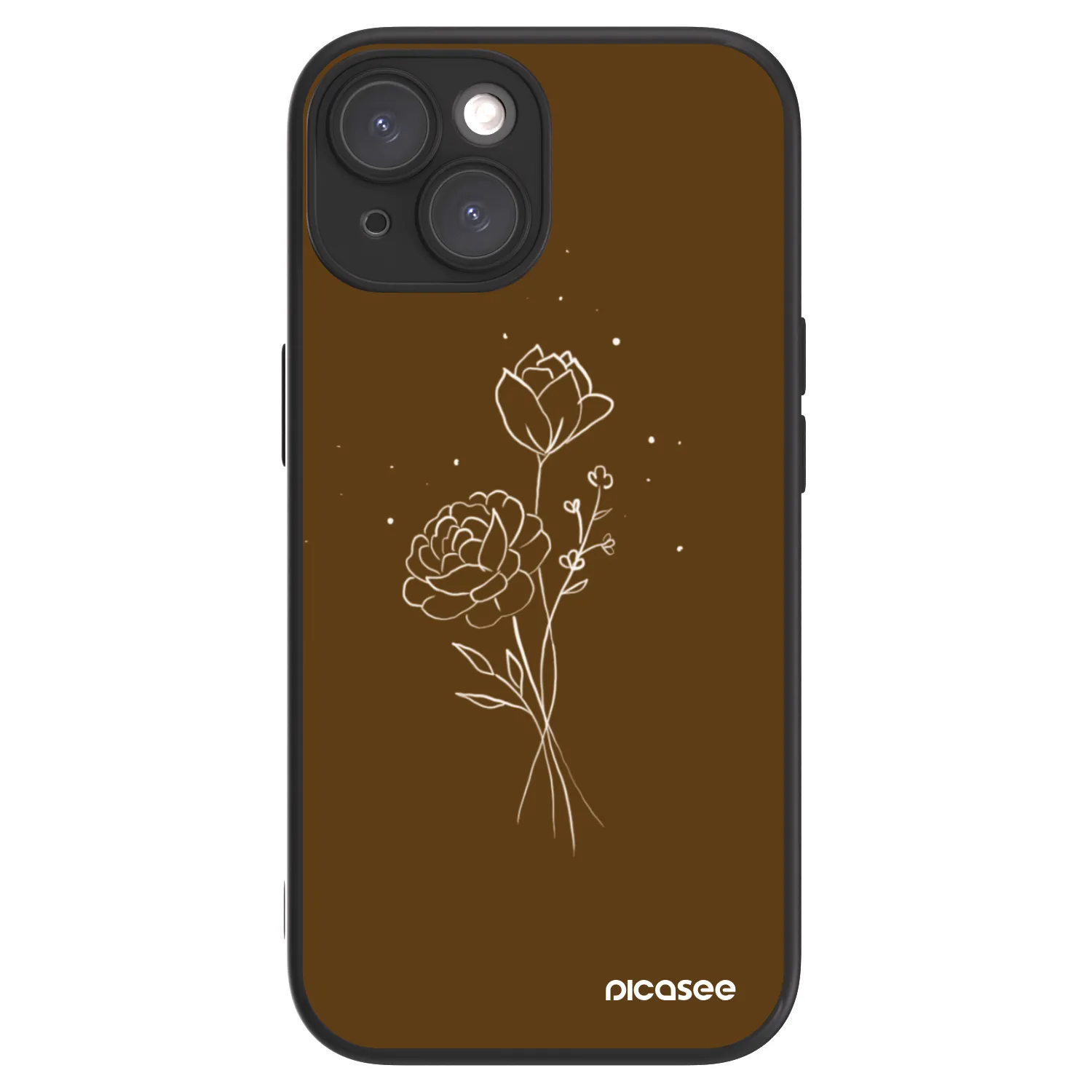 Picasee ULTIMATE CASE MagSafe za Apple iPhone 15 - Brown flowers