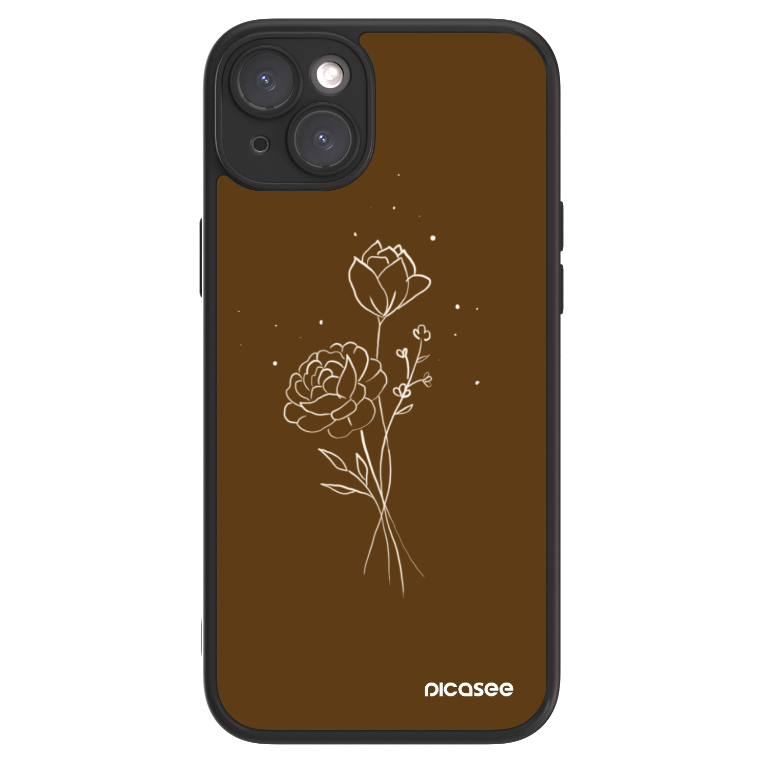 Picasee ULTIMATE CASE MagSafe za Apple iPhone 15 Plus - Brown flowers