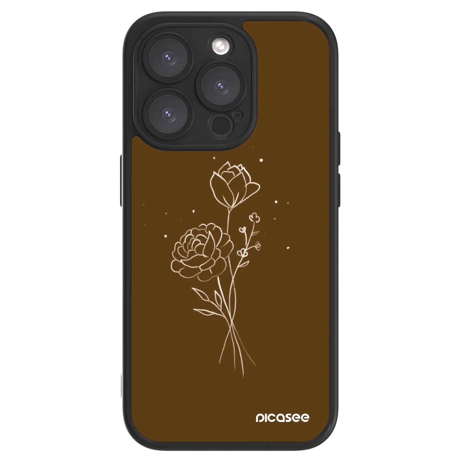 Picasee ULTIMATE CASE MagSafe za Apple iPhone 15 Pro - Brown flowers