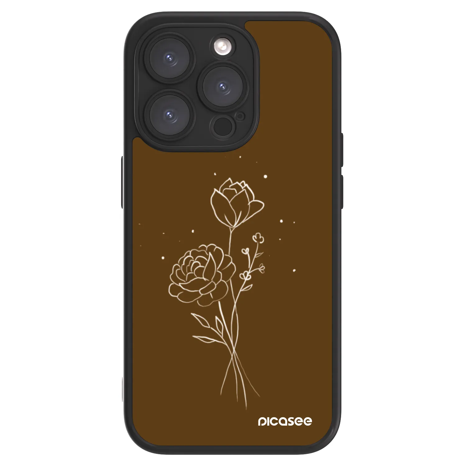 Picasee ULTIMATE CASE za Apple iPhone 15 Pro - Brown flowers