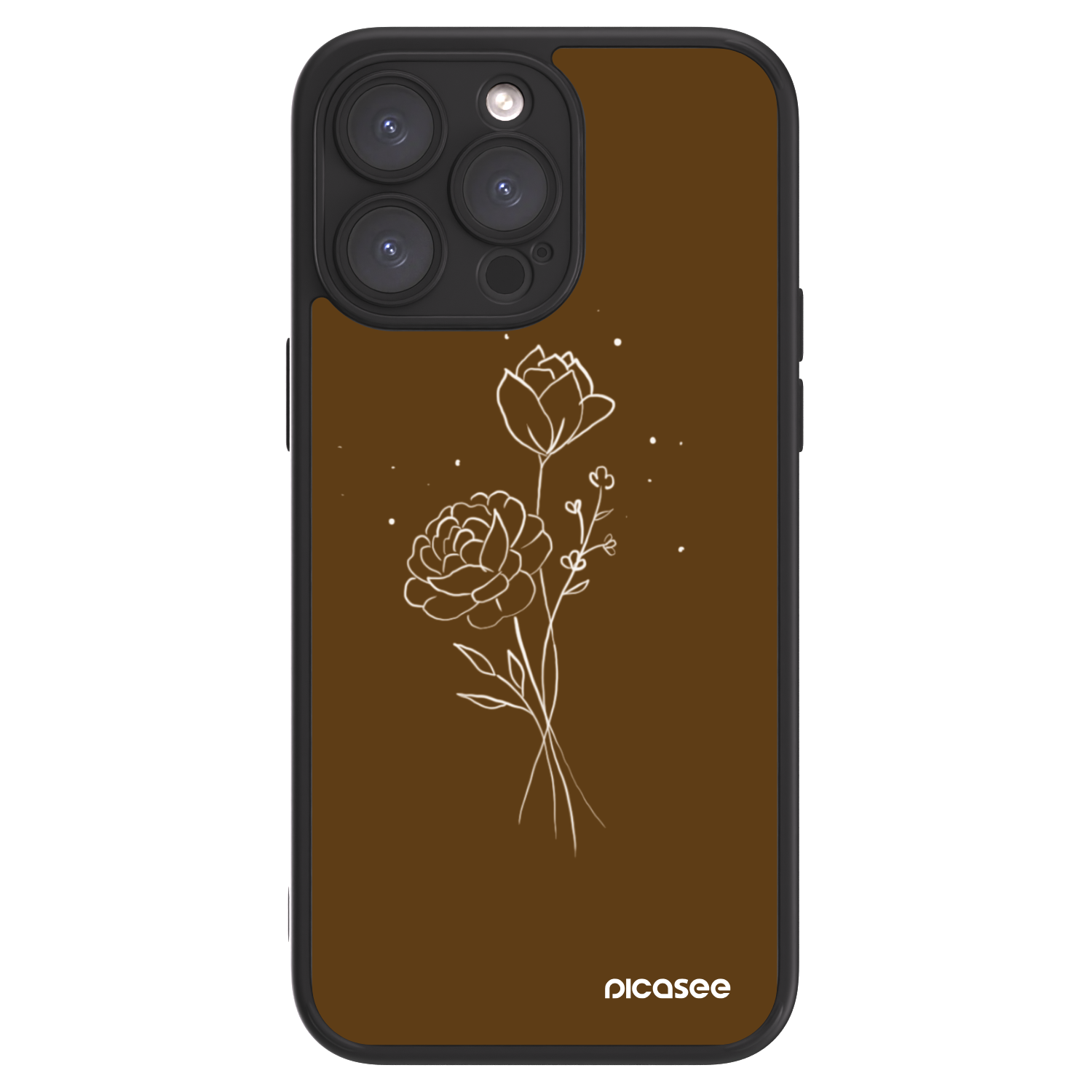 Picasee ULTIMATE CASE MagSafe za Apple iPhone 15 Pro Max - Brown flowers