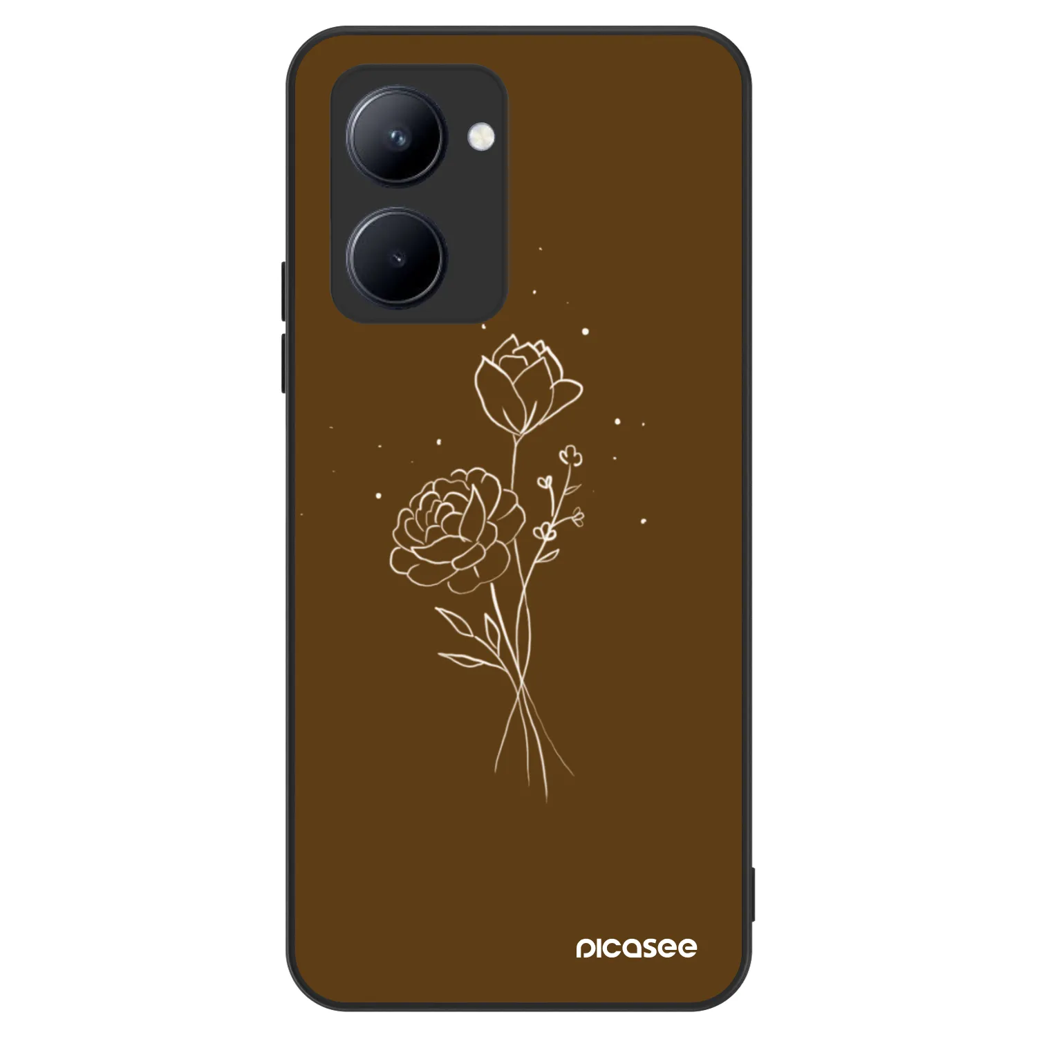 Picasee ULTIMATE CASE za Realme C33 (2023) - Brown flowers
