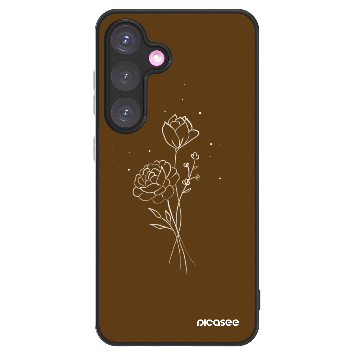 Picasee ULTIMATE CASE PowerShare za Samsung Galaxy S24+ S926B 5G - Brown flowers