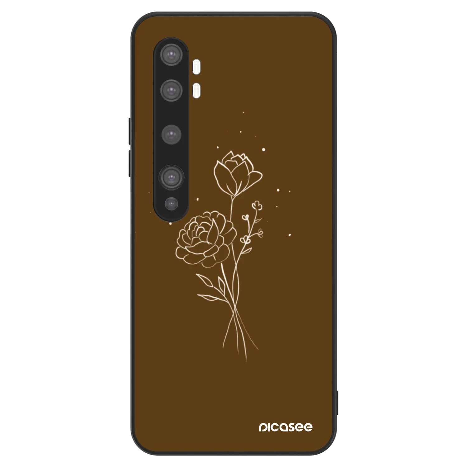 Picasee ULTIMATE CASE za Xiaomi Mi Note 10 (Pro) - Brown flowers