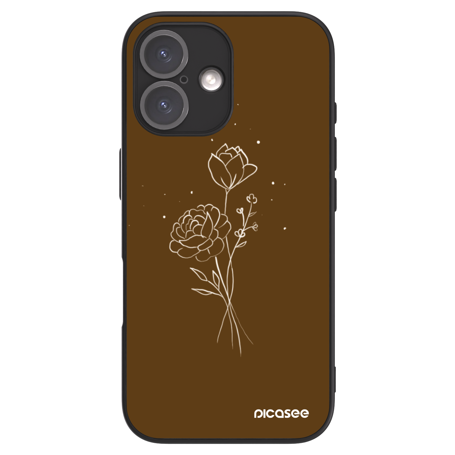 Picasee ULTIMATE CASE MagSafe za Apple iPhone 16 - Brown flowers