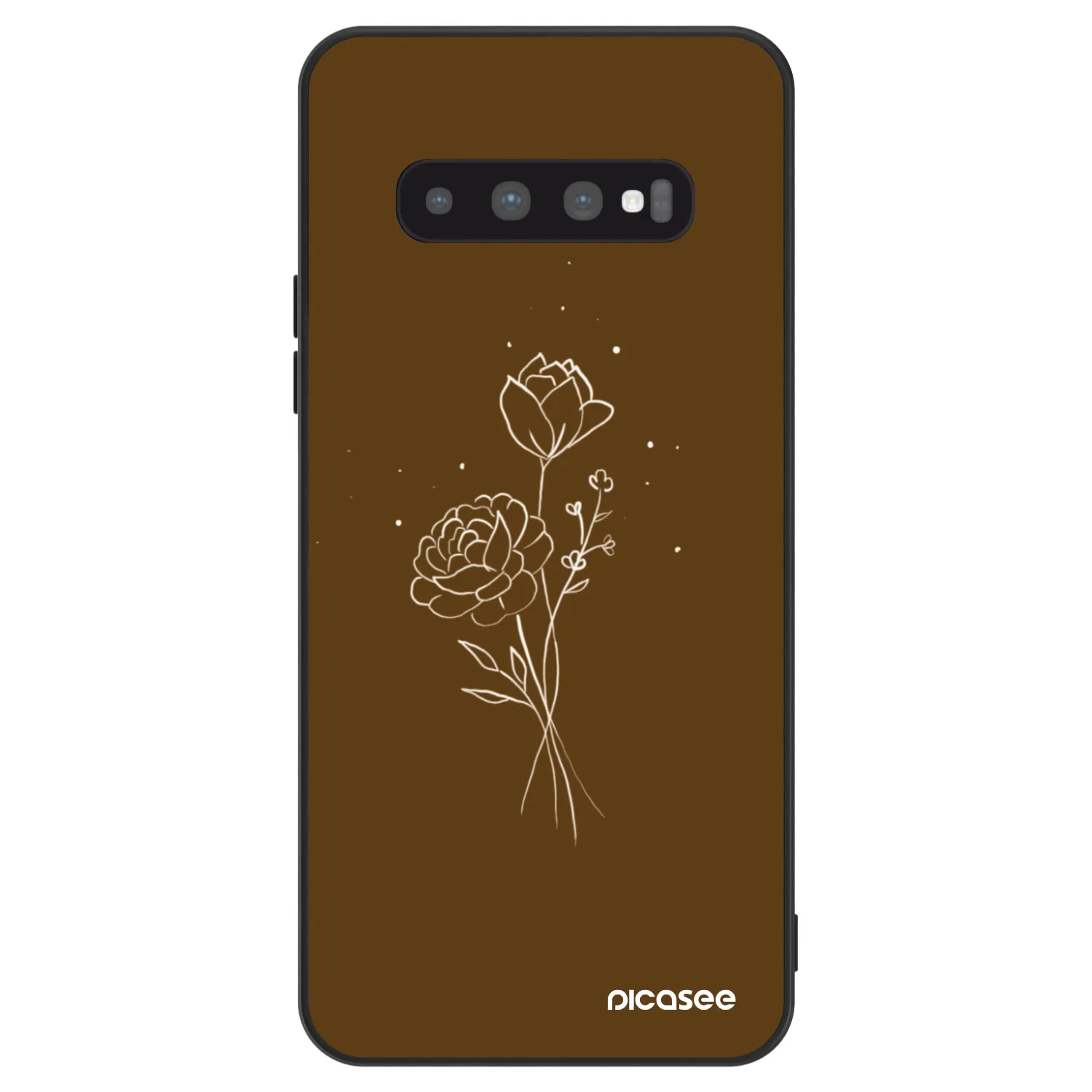 Picasee ULTIMATE CASE za Samsung Galaxy S10 Plus G975 - Brown flowers