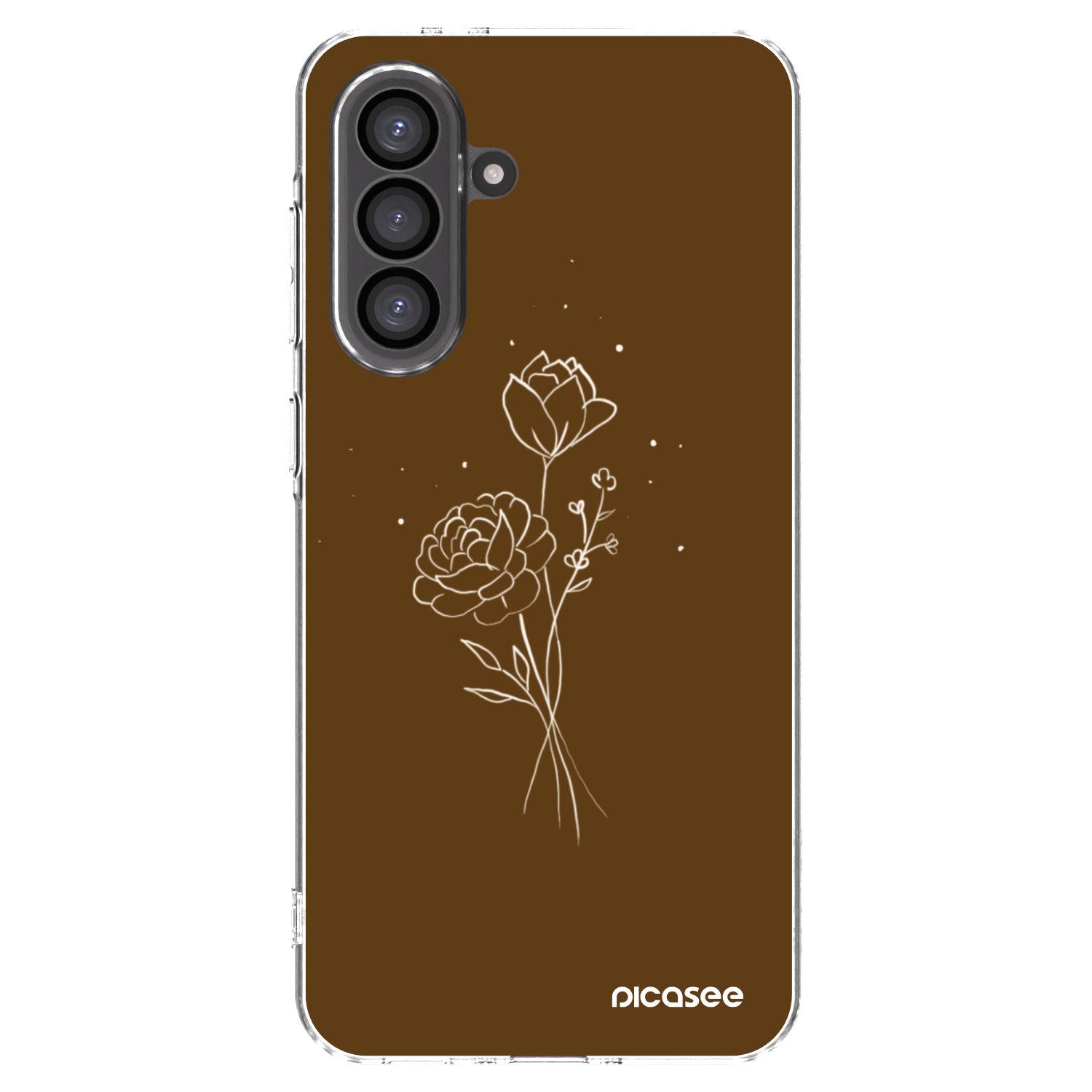 Picasee silikonska prozirna maskica za Samsung Galaxy A36 5G - Brown flowers