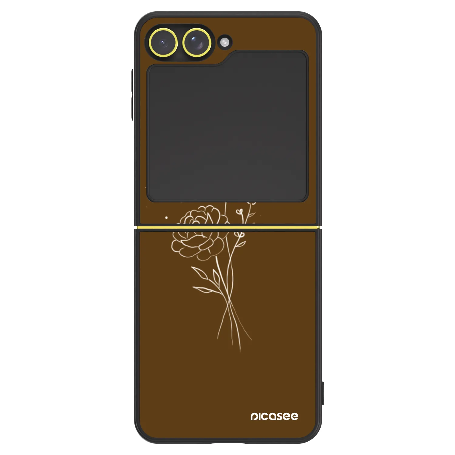 Picasee ULTIMATE CASE za Samsung Galaxy Z Flip5 5G - Brown flowers
