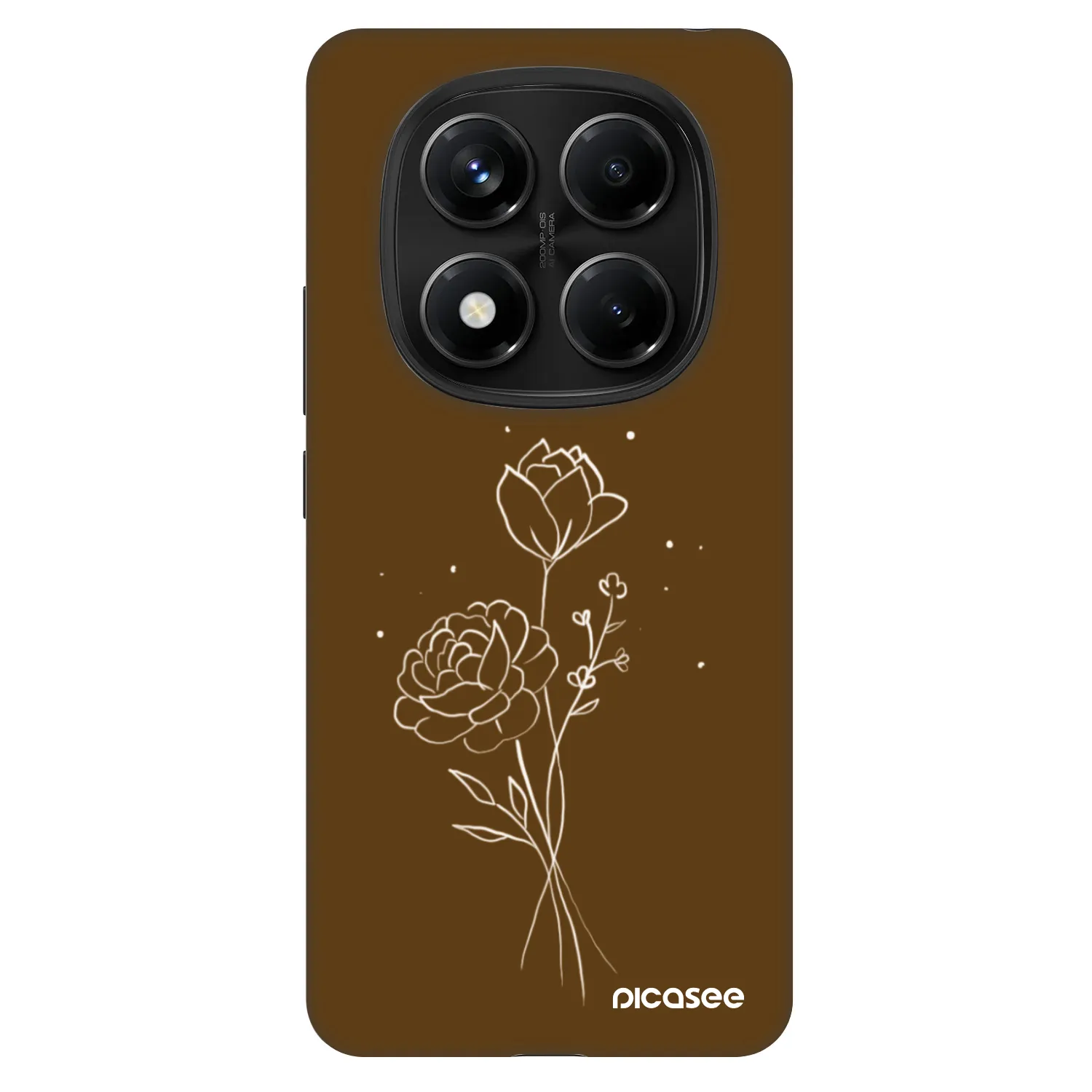 Picasee Fashion Case za Xiaomi Redmi Note 14 Pro 5G - Brown flowers