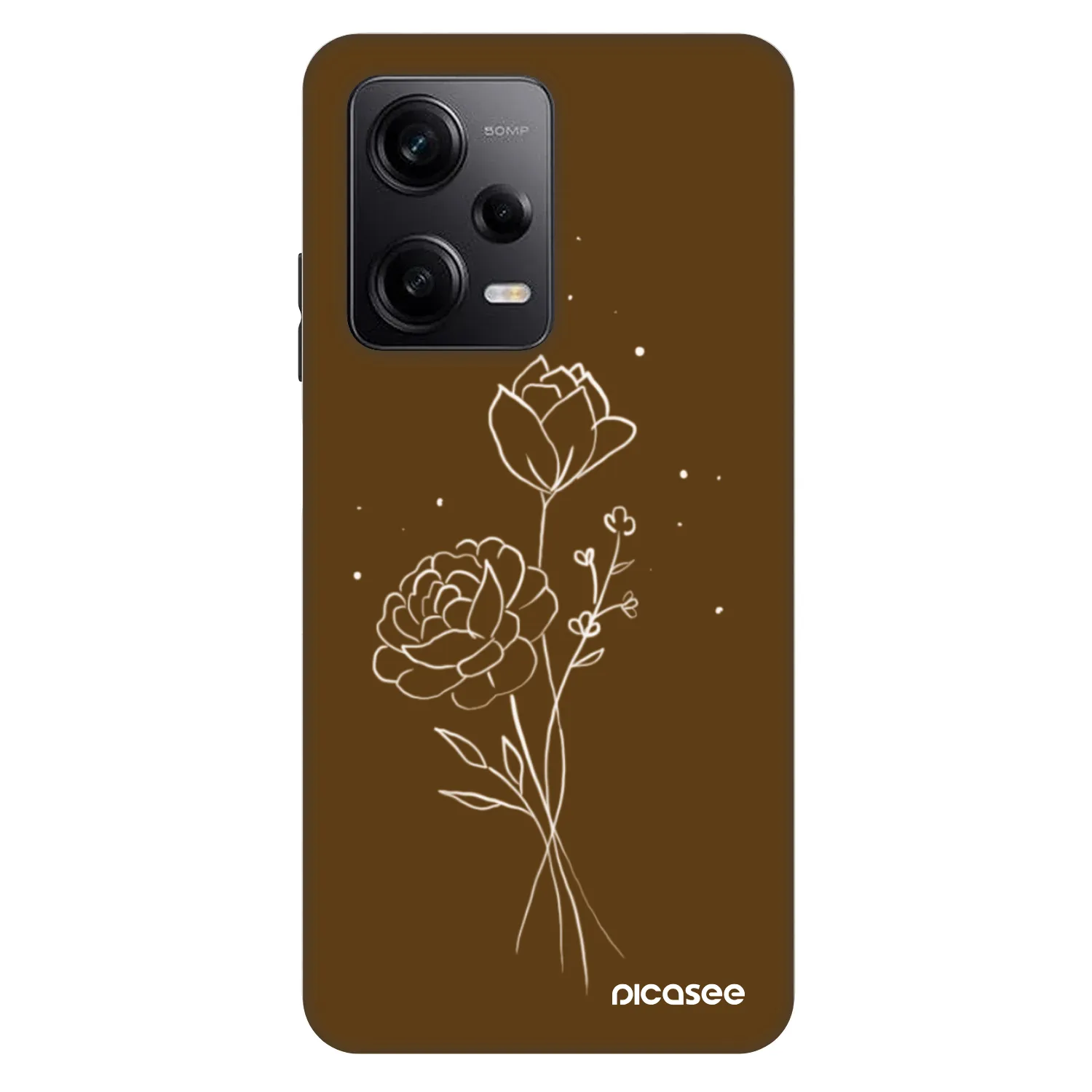 Picasee Fashion Case za Xiaomi Redmi Note 12 Pro+ 5G - Brown flowers