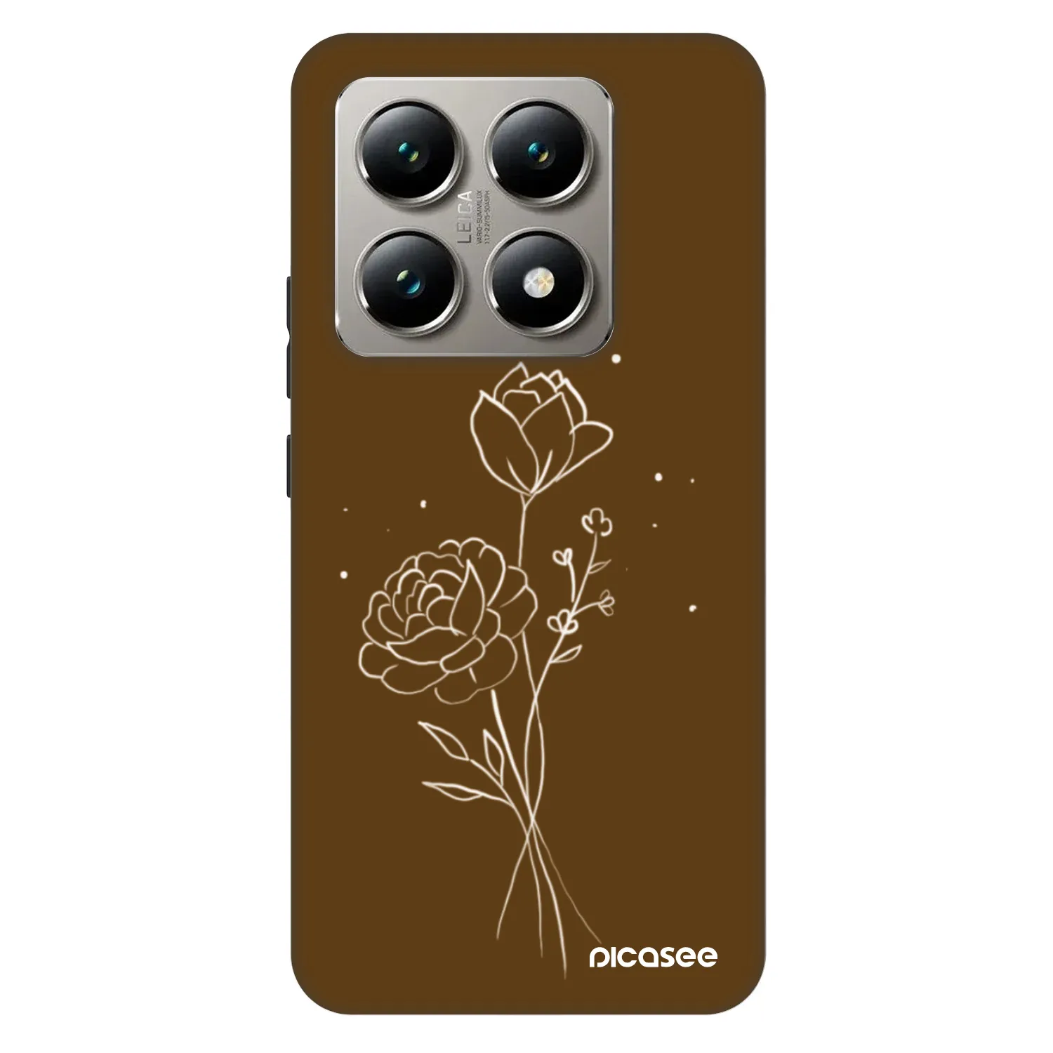 Picasee Fashion Case za Xiaomi 14T Pro - Brown flowers