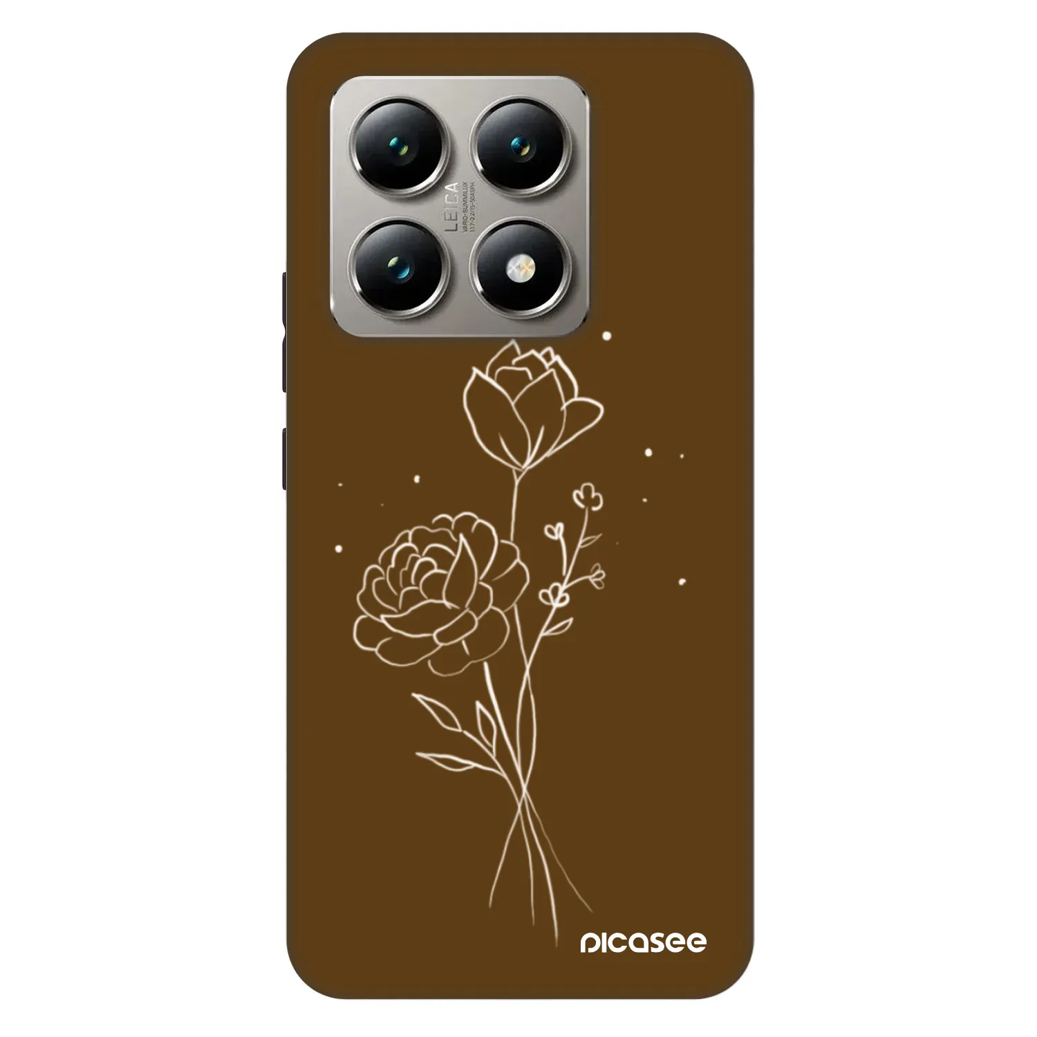 Picasee Fashion Case za Xiaomi 14T - Brown flowers